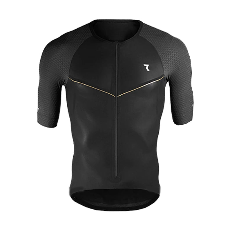 Professional Team Cycling Jersey, Black, Short Sleeve, Men, Summer Cycling Jersey, Breathable
