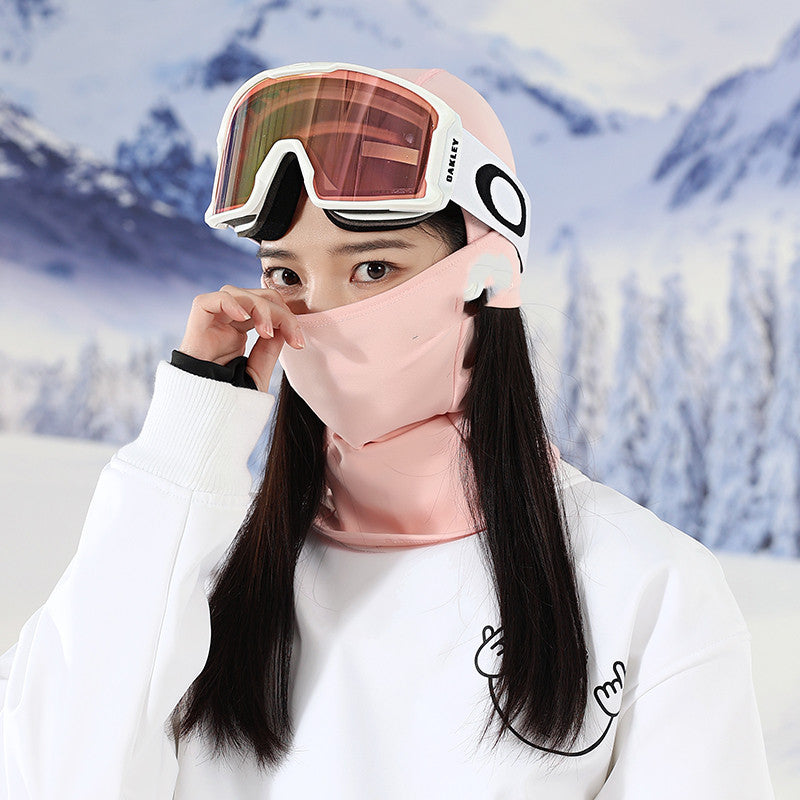 Velvet Windproof Ski Head Cover Protective Mask